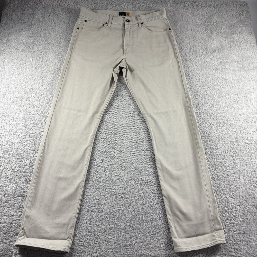 J.Crew 770 Pin Whale Corduroy Pants Mens 31x32 Ivory Cream Luxury Slacks Chino